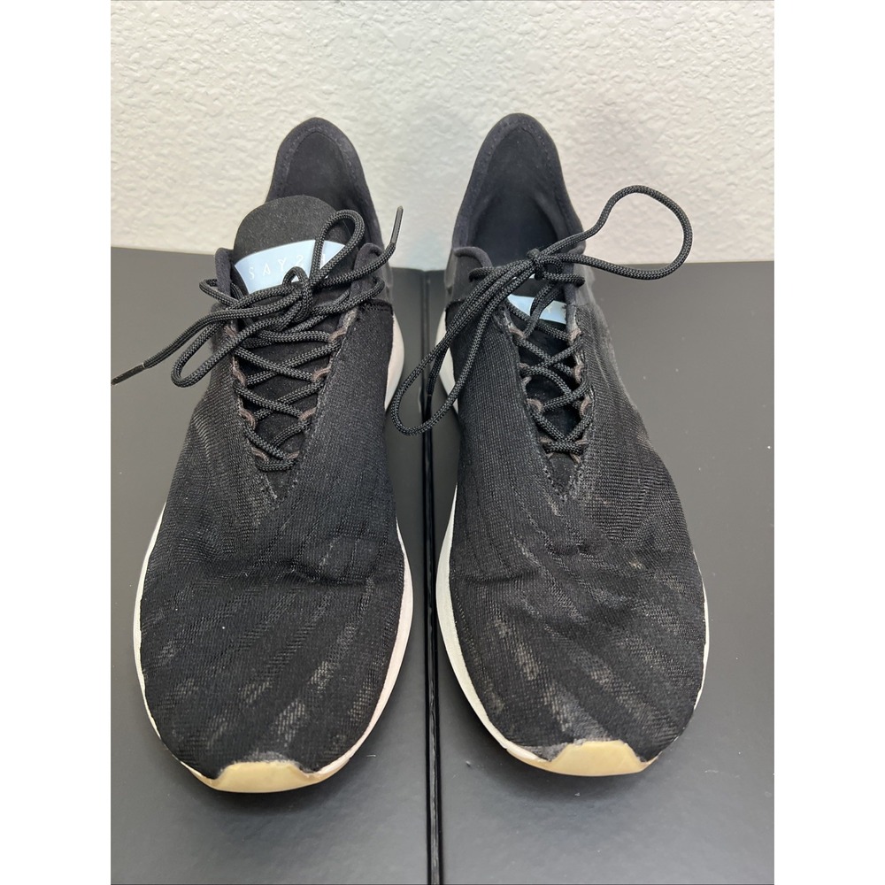 Saysh One Black Sneakers Size 8 Allyson Felix Tennis Shoes Athletic Active - Picture 2 of 8